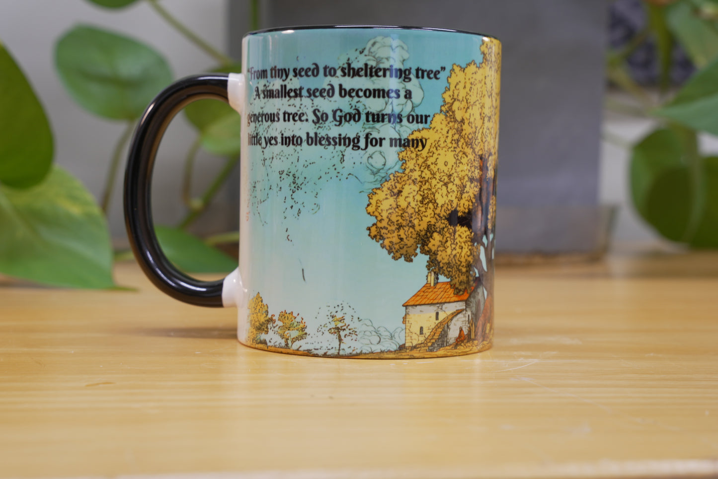 Mustard Seed Parable Mug – 11oz / 15oz Christian Faith Coffee Mug – Inspirational Sublimated Bible Gift