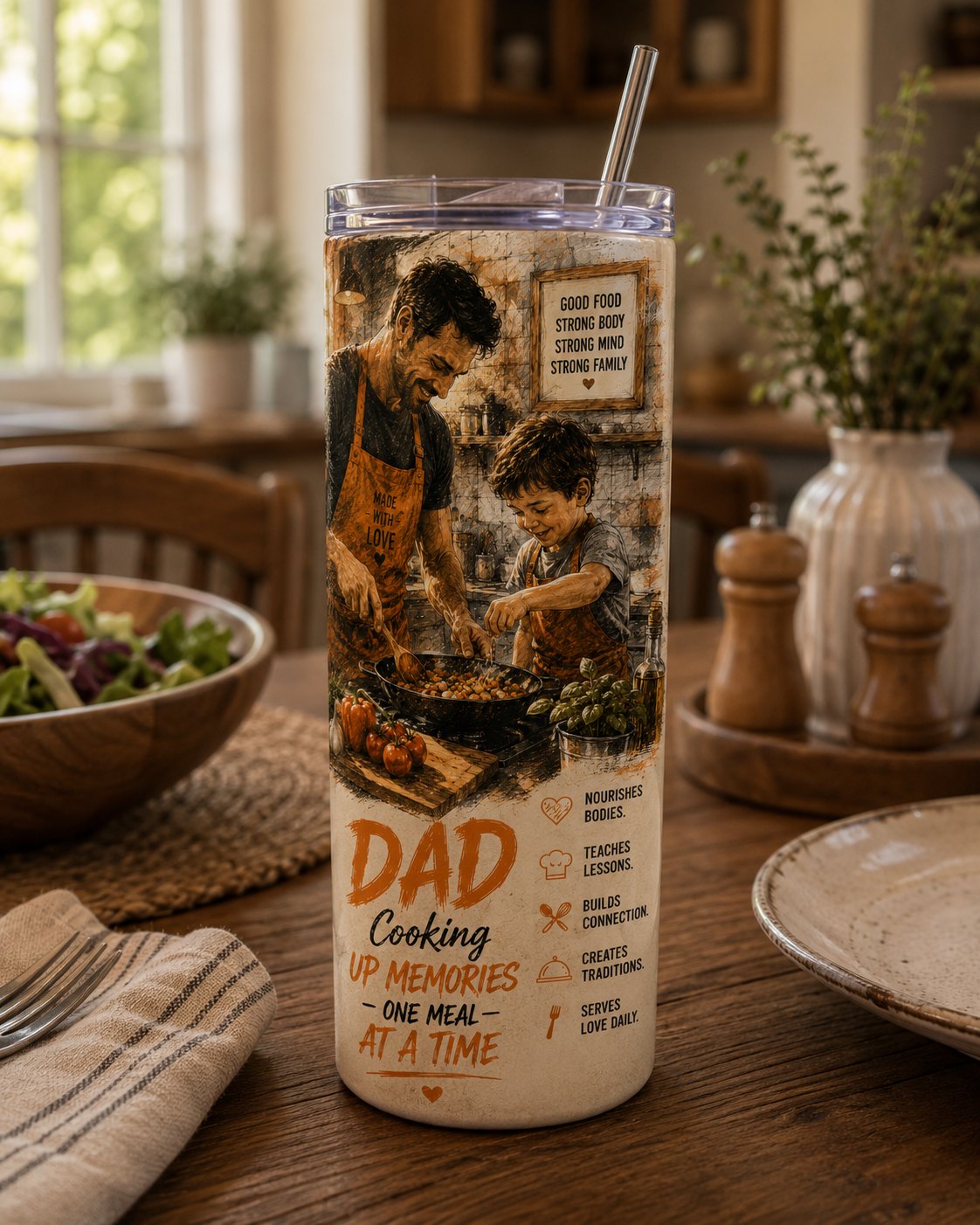 Dad — Cooking Up Memories, One Meal at a Time Tumbler