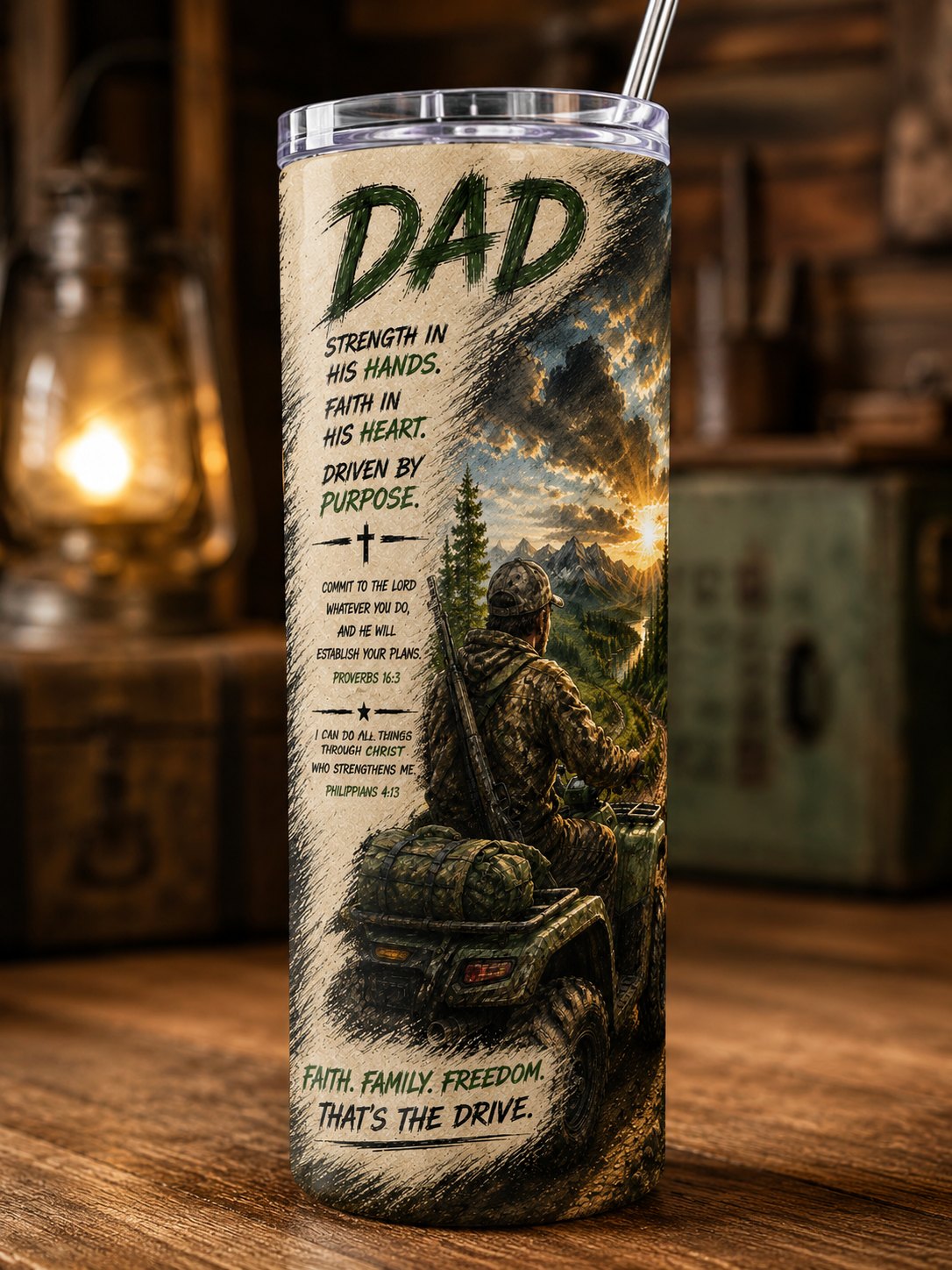 Dad — Strength, Honor & Purpose Tumbler