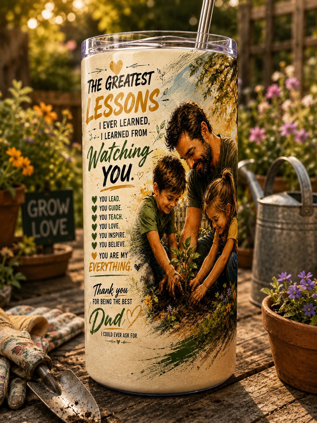 The Greatest Lessons — Learned From Watching You, Dad Tumbler