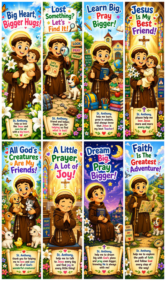 St. Anthony Bookmarks — Set of 8