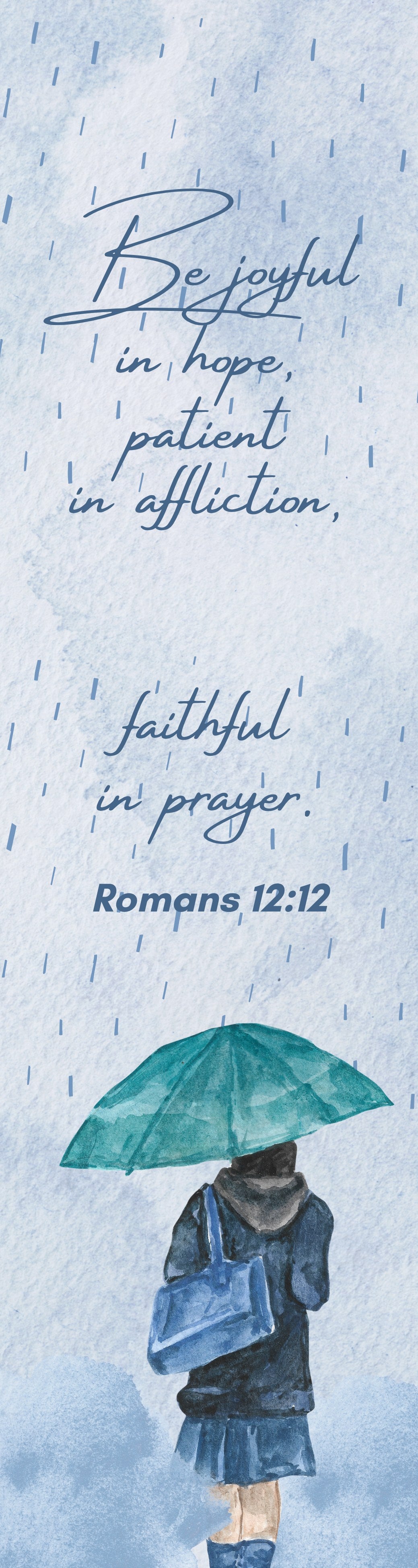“Be Joyful in Hope” Scripture Bookmark — Romans 12:12