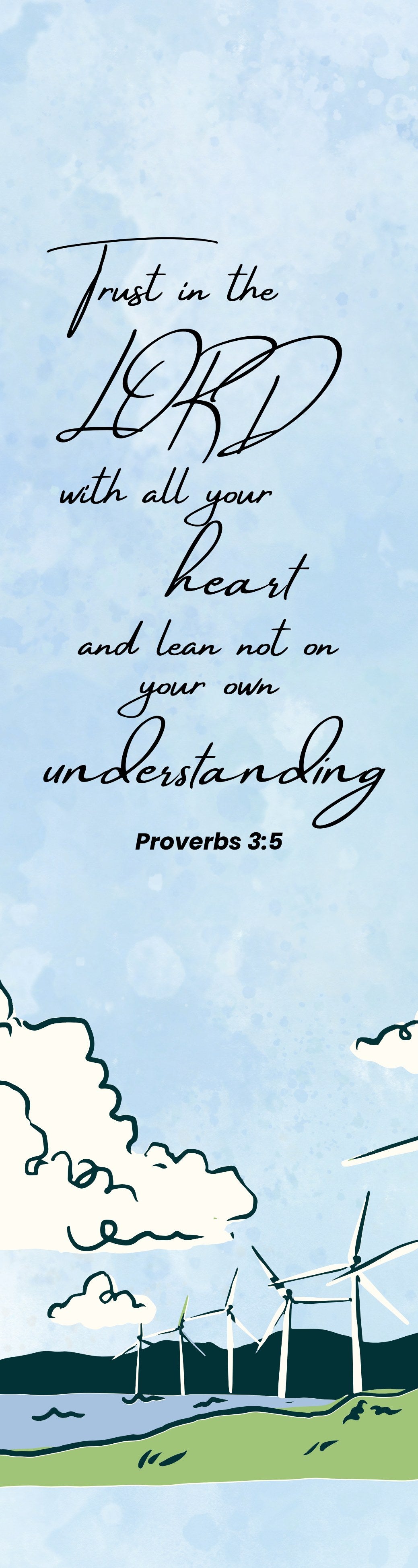 “Trust in the Lord” Scripture Bookmark — Proverbs 3:5