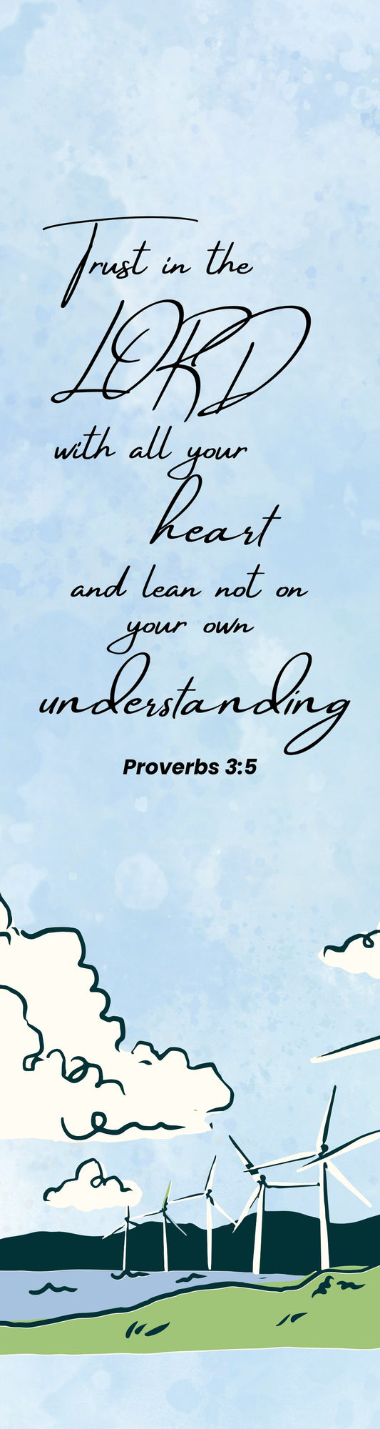 “Trust in the Lord” Scripture Bookmark — Proverbs 3:5