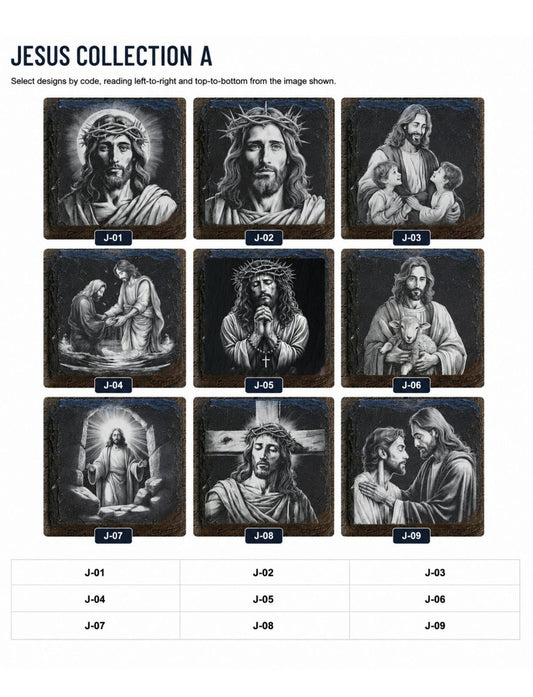 Slate Coaster Set of 4 — Jesus Collection A