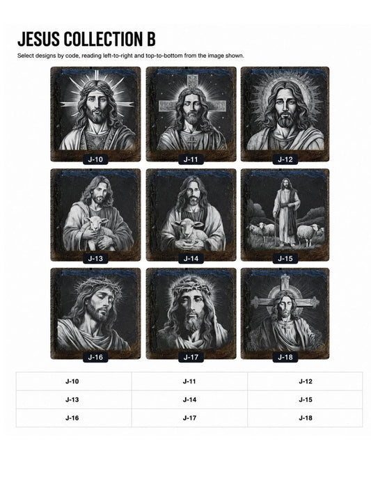 Slate Coaster Set of 4 — Jesus Collection B