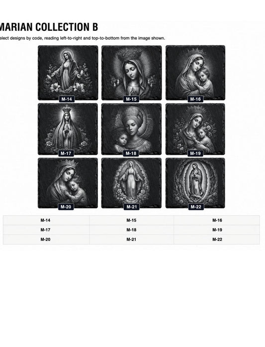 Slate Coaster Set of 4 — Marian Collection B