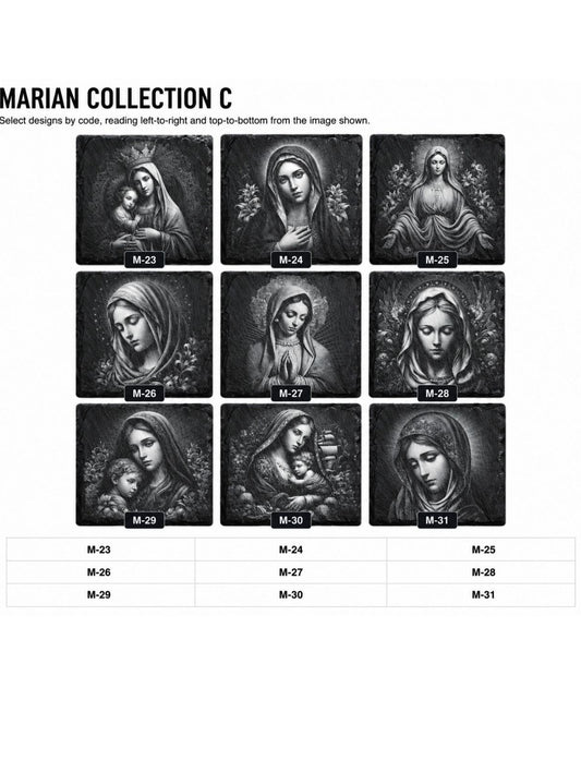 Slate Coaster Set of 4 — Marian Collection C