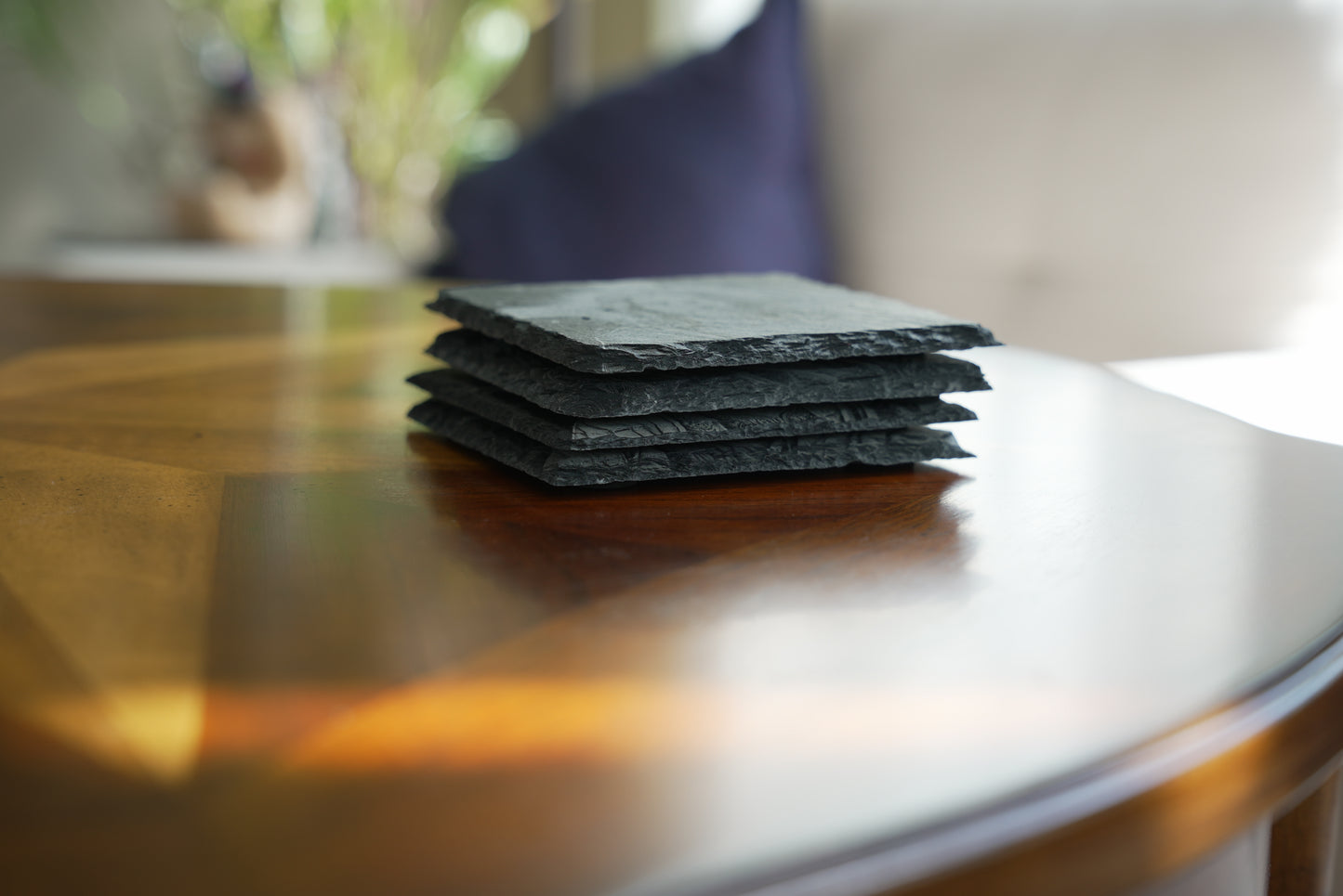 Handmade Christian-Themed Slate Coasters – Set of 4/Jesus Face | Laser Engraved | Made in USA