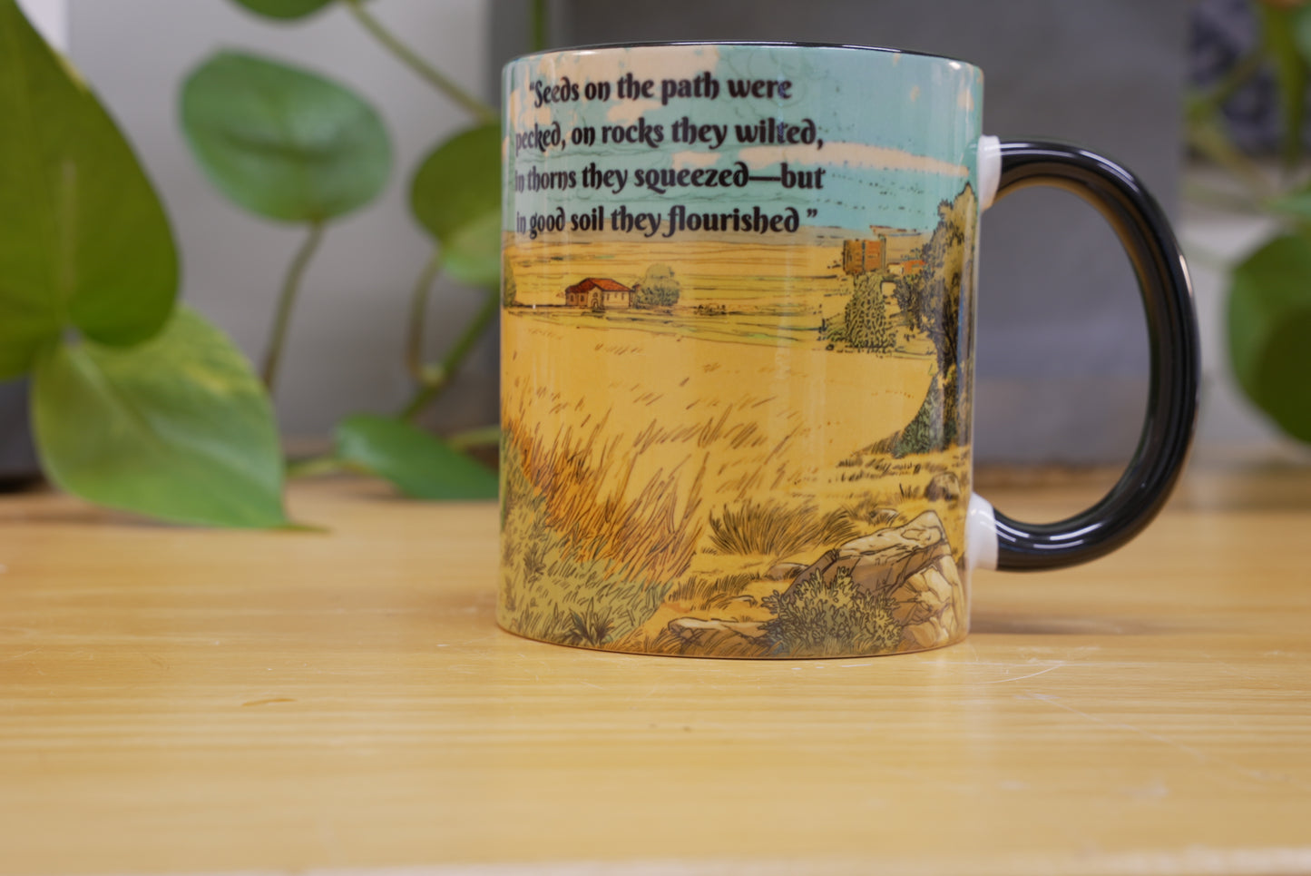 Parable of the Sower Mug – 11oz / 15oz Christian Coffee Mug– Full Wrap Sublimated Bible Story Gift