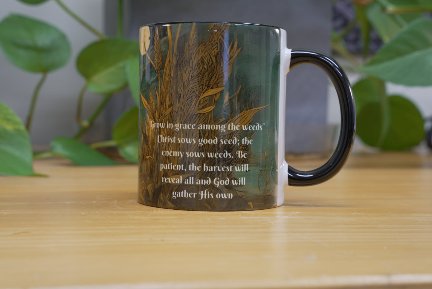 Parable of the Weeds Mug – 11oz / 15oz Christian Coffee Mug – Full Wrap Sublimated Bible Teaching Gift