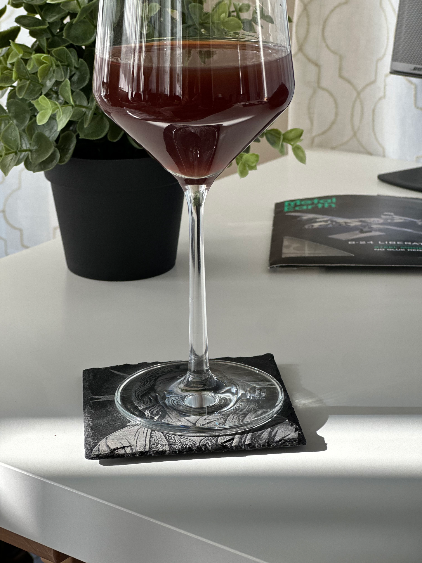 Handmade Christian-Themed Slate Coasters – Set of 4/Jesus crown of thorns| Laser Engraved | Made in USA