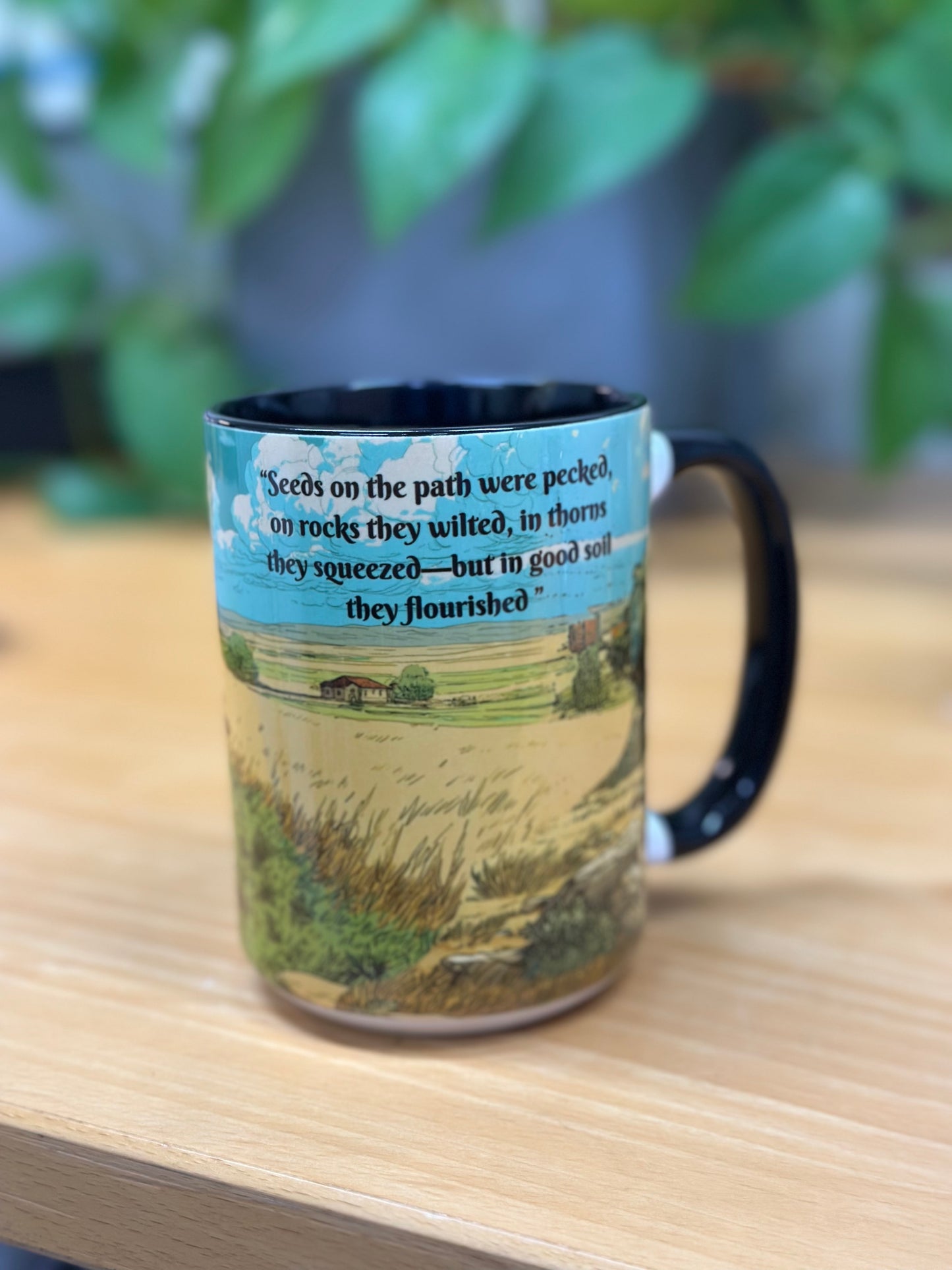 Parable of the Sower Mug – 11oz / 15oz Christian Coffee Mug– Full Wrap Sublimated Bible Story Gift