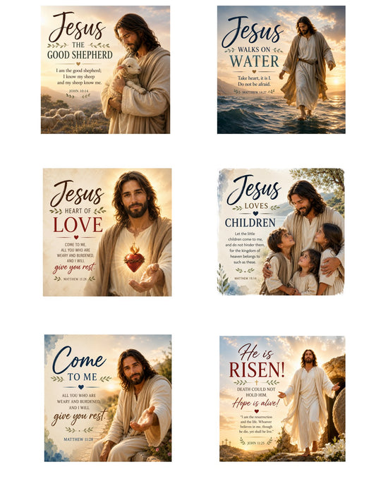 Faith Magnets — Set of 4 · Jesus Collection