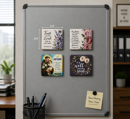 Faith Magnets — Set of 4 · Faith & Comfort