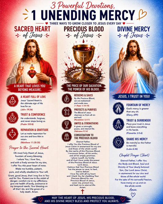 Unending Mercy — Sacred Heart, Precious Blood & Divine Mercy