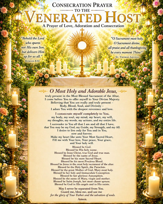 Consecration Prayer to the Venerated Host