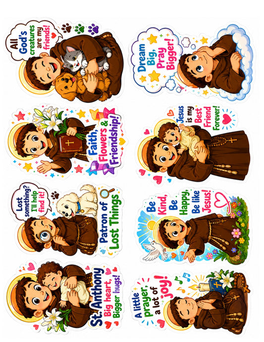 Sticker Pack of 8 — St. Anthony