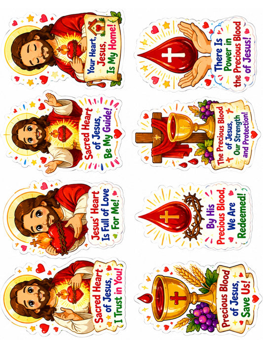 Sticker Pack of 8 — Jesus