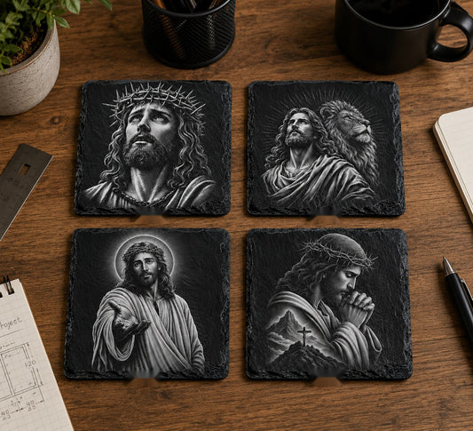 Slate Coaster Set of 4 — Sacred Jesus Art II