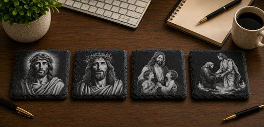 Slate Coaster Set of 4 — Sacred Jesus Art VI