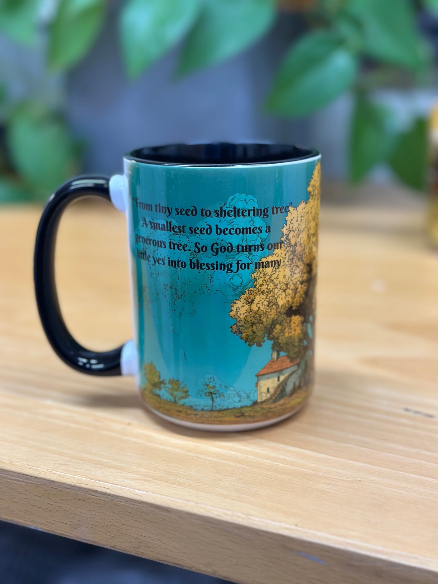 Mustard Seed Parable Mug – 11oz / 15oz Christian Faith Coffee Mug – Inspirational Sublimated Bible Gift