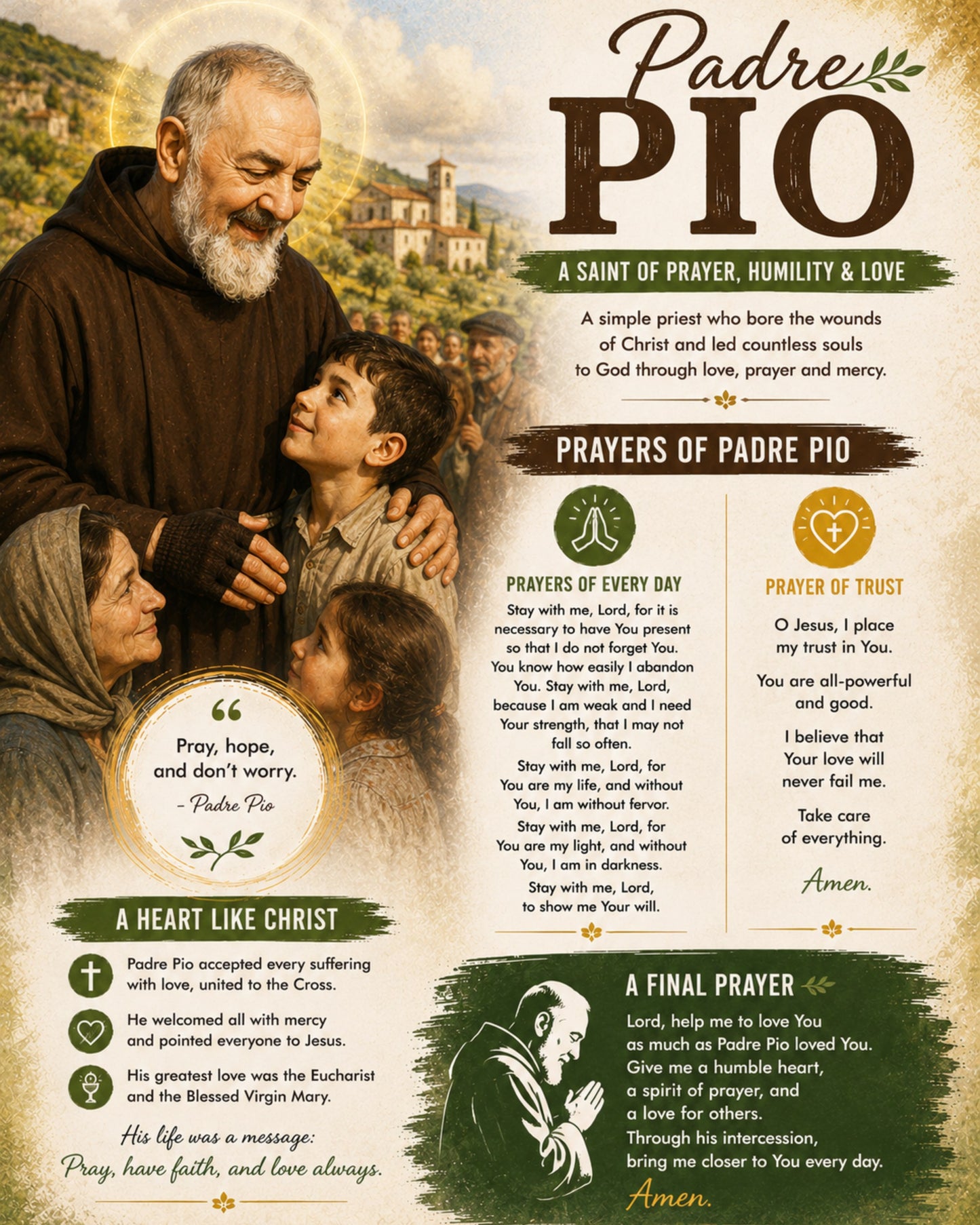 Padre Pio — A Saint of Prayer, Humility & Love