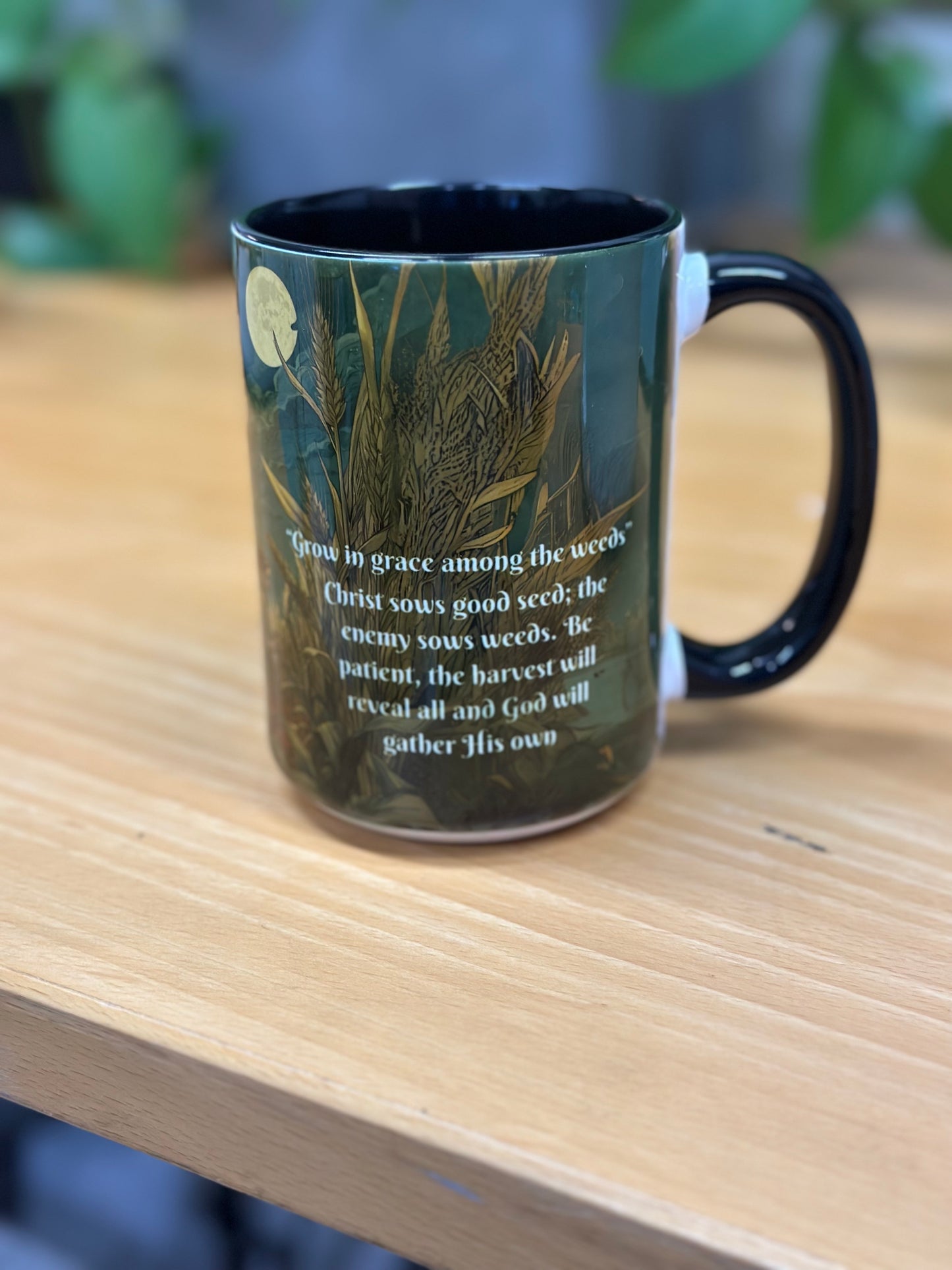 Parable of the Weeds Mug – 11oz / 15oz Christian Coffee Mug – Full Wrap Sublimated Bible Teaching Gift